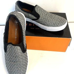 Bernie Mev Womens Verona Slip On Sneakers Woven Flats